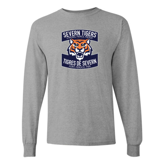 Gildan Unisex Tiger Printed Long Sleeve Thumbnail