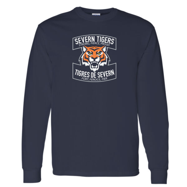 Gildan Unisex Tiger Printed Long Sleeve Thumbnail