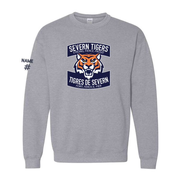 Gildan Unisex Tiger Printed Crewneck Thumbnail