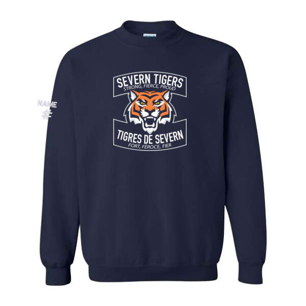 Gildan Unisex Tiger Printed Crewneck Thumbnail
