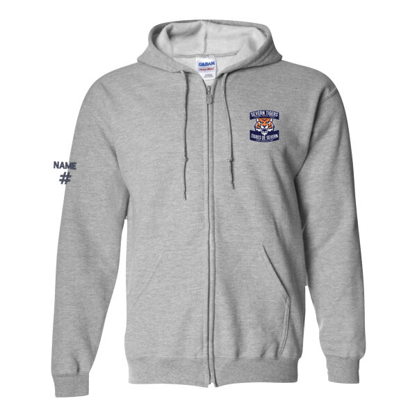 Gildan Unisex Tiger Printed Full-Zip Thumbnail