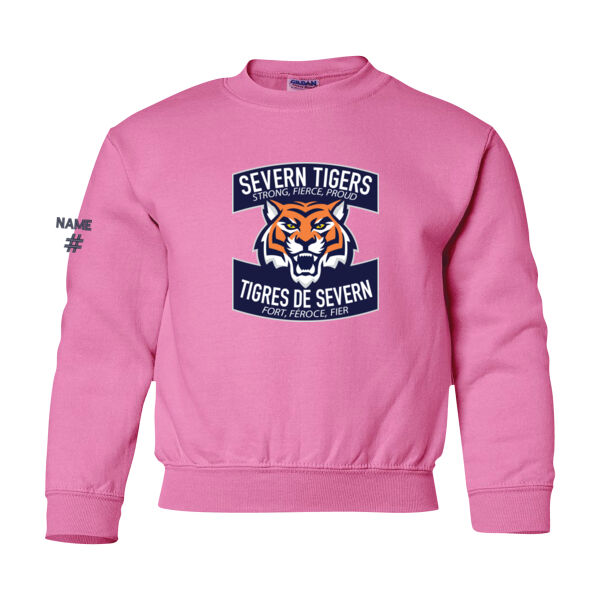 Gildan Youth Tiger Printed Crewneck Thumbnail